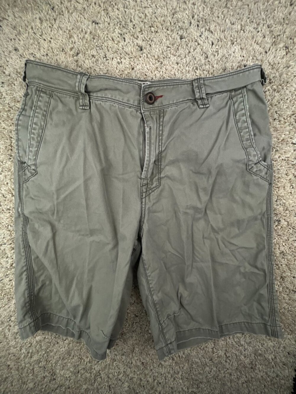 Tommy Bahama Shorts Gray Green Men’s Size 34 Cotton Chino With Pockets Adult